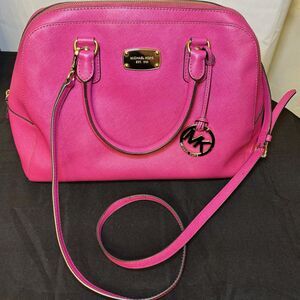 Michael Kors MK Purse Large Satchel Fuchsia Handbag